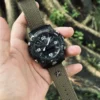 hb147-ggb100-army-green Army Green Patton canvas watch band for G-Shock GG-B100