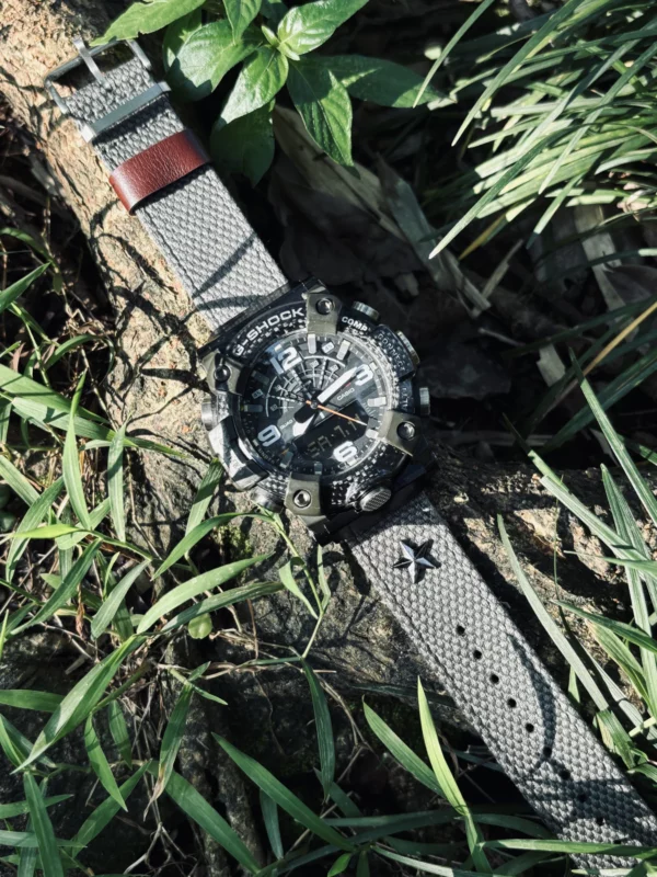 hb147-ggb100-grey-detail Grey Detail Patton canvas watch band for G-Shock GG-B100