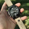 hb147-ggb100-khaki Khaki Patton canvas watch band for G-Shock GG-B100