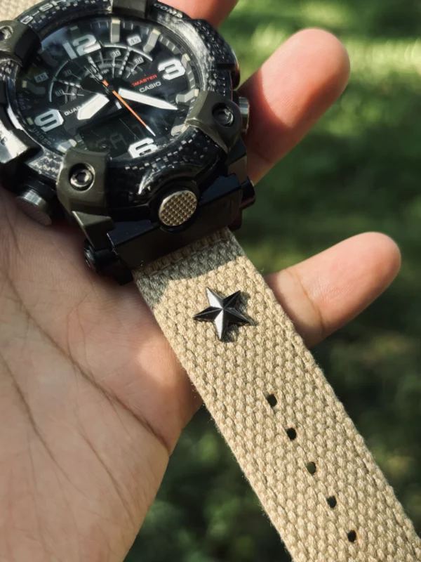 hb147-ggb100-khaki-wrist Khaki Wrist Patton canvas watch band for G-Shock GG-B100