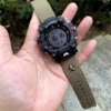 hb147-gw9500-army-green Army Green Patton canvas watch band for G-Shock GW-9500