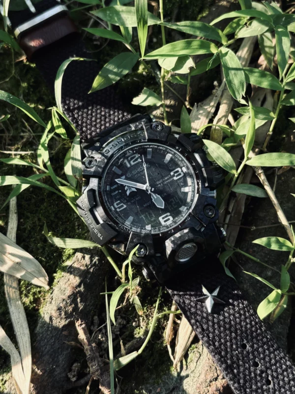 hb147-gwg2000-black-wrist Black Wrist Patton canvas watch band for G-Shock GWG-2000