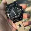 hb147-gwg2000-khaki Khaki Patton canvas watch band for G-Shock GWG-2000