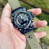 hb147-gwgb1000-army-green Army Green Patton canvas watch band for G-Shock GWG-B1000