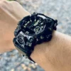 hb147-gwgb1000-army-green-wrist Army Green Wrist Patton canvas watch band for G-Shock GWG-B1000