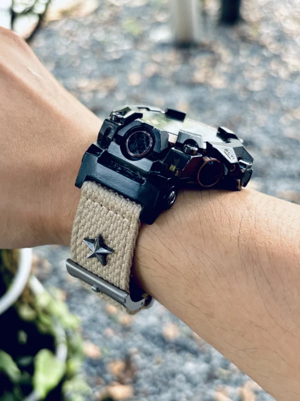 hb147-gwgb1000-khaki-wrist Khaki Wrist Patton canvas watch band for G-Shock GWG-B1000