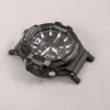 Angled view of black adapter connectors installed on a G-SHOCK GA-1100 watch without a strap