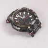Front view of black adapter connectors installed on a G-SHOCK GR-B200 watch without a strap