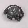 Angled view of black adapter connectors installed on a G-SHOCK GWG-1000 watch without a strap