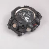 Detail view of black adapter connectors installed on a G-SHOCK GWG-1000 watch without a strap