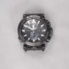 Front view of black adapter connectors installed on a G-SHOCK GWR-B1000 watch without a strap