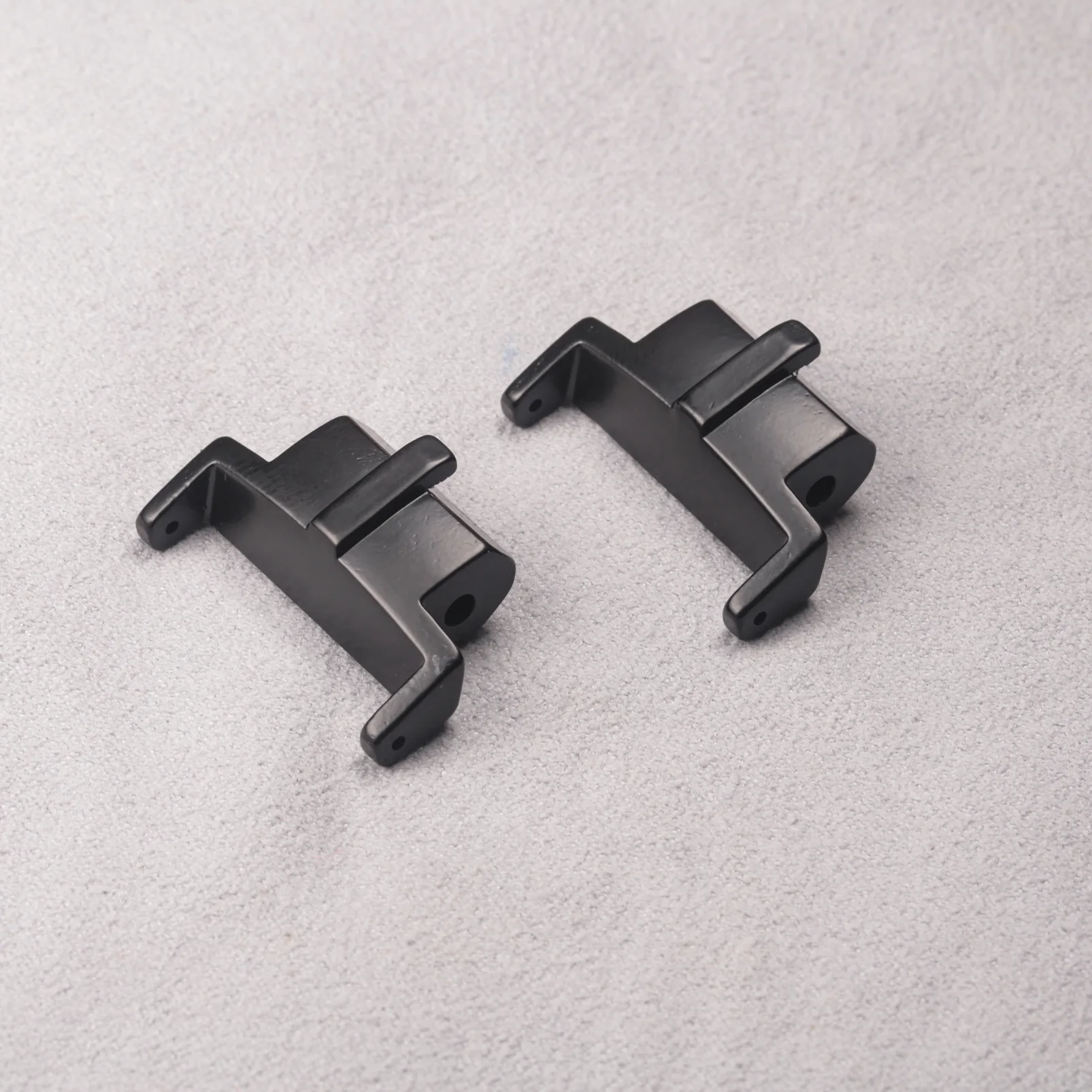 Black watch band adapter connector set for PRO TREK PRW-6000 and 22mm straps