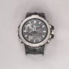Front view of black adapter connectors installed on a PRO TREK PRW-6000 watch without a strap