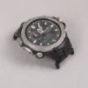 Detail view of black adapter connectors installed on a PRO TREK PRW-6000 watch without a strap