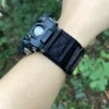 hg155-gwg2000-black-red-03-wrist-side Side view of the Black Red HEMSUT nylon watch band worn with a G-SHOCK GWG-2000
