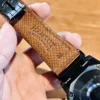 hga160-garmin-badalassi-carlo-cognac-brown-underside-logo Underside HEMSUT branding on the Cognac Brown leather Garmin strap